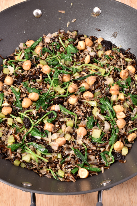 Fried Wild Rice with Hazelnuts and Kale - Wednesday Night Cafe