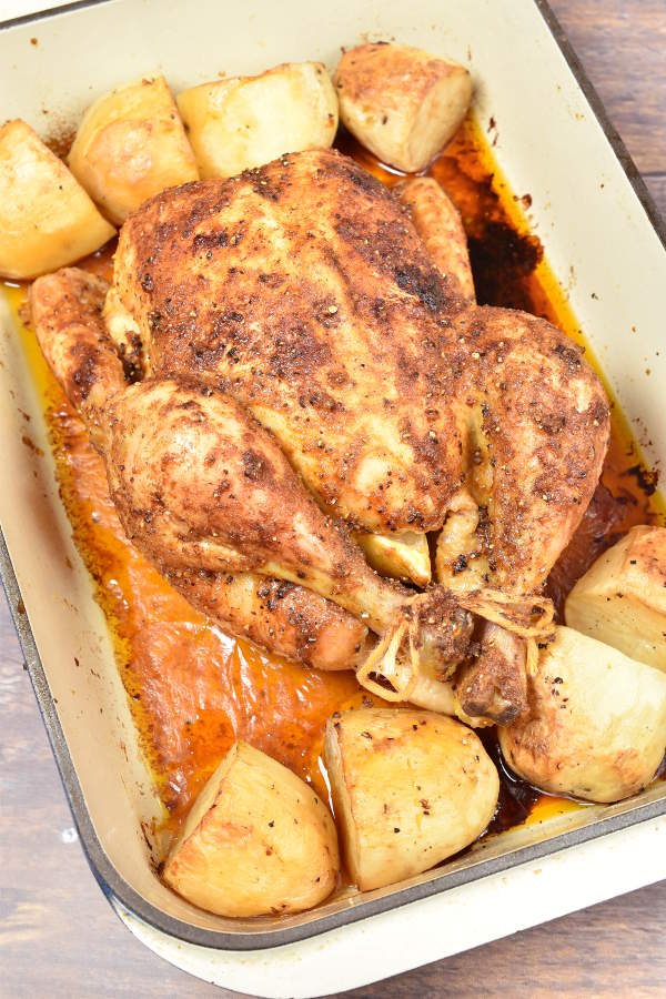 Slow Cooker Rotisserie Chicken - Plain Chicken